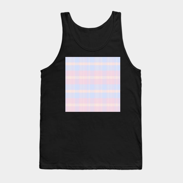 Pastel Aesthetic Iagan 2 Hand Drawn Textured Plaid Pattern Tank Top by GenAumonier